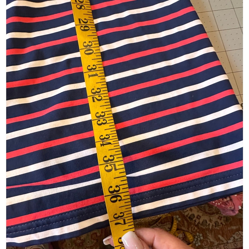 Saint James Propriano Anti UV Nautical stripe Sheath Dress Size8 Navy Pink White - Picture 8 of 11